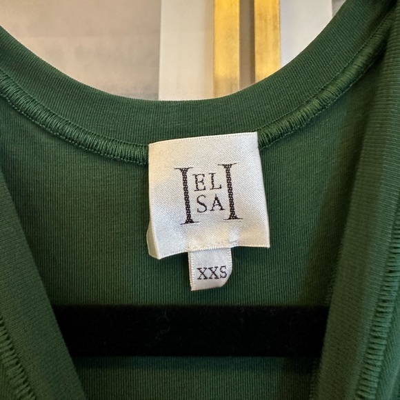 HELSA-Jersey Double Halter Long Dress in Forest - Picture 4 of 5